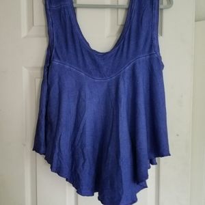Free People Blue Tank Size L NEW